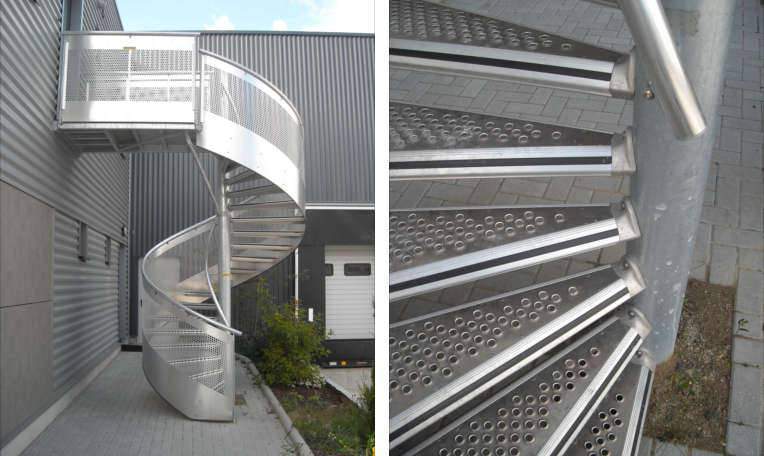 Escalier en colimaçon (spirale, hélicoïdal) sur mesure en Alsace